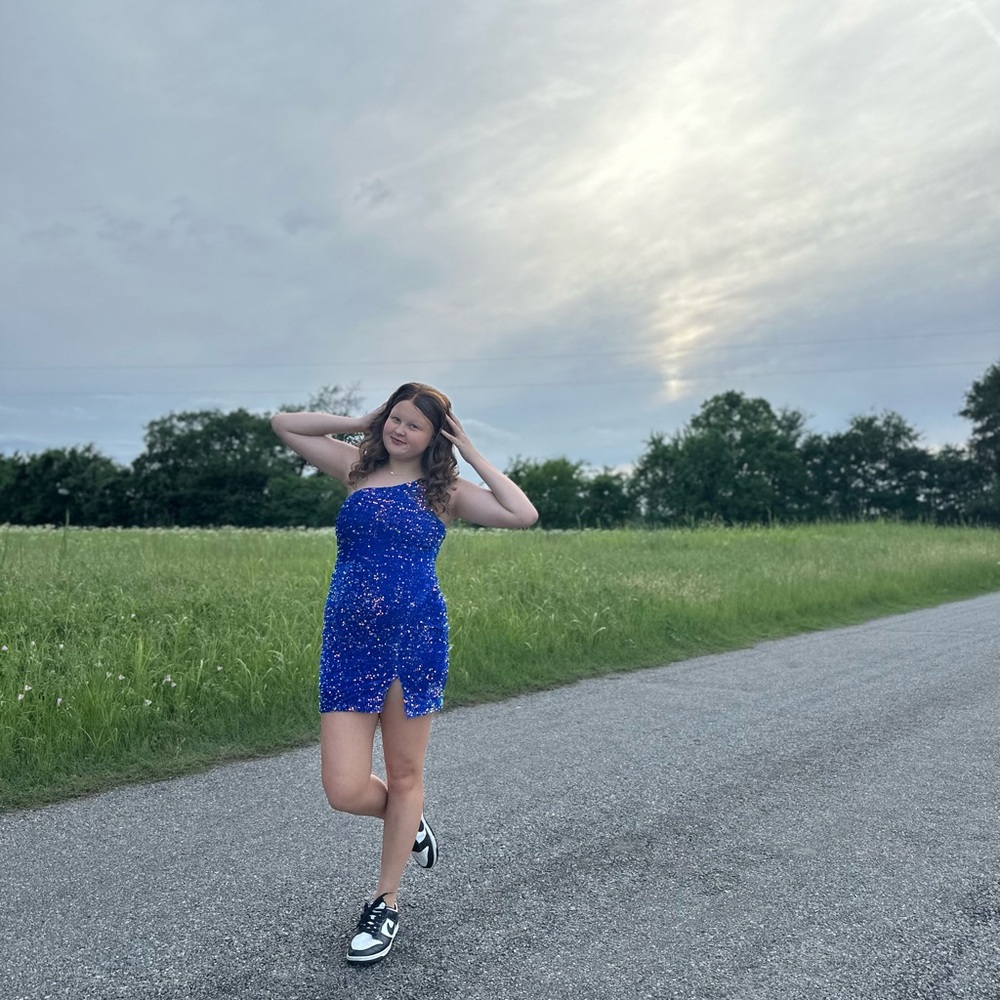 Blue Sequin Dress